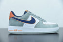 Nike Air Force 1 White Dark Gray Dark Green Brown Black Reflective Silver