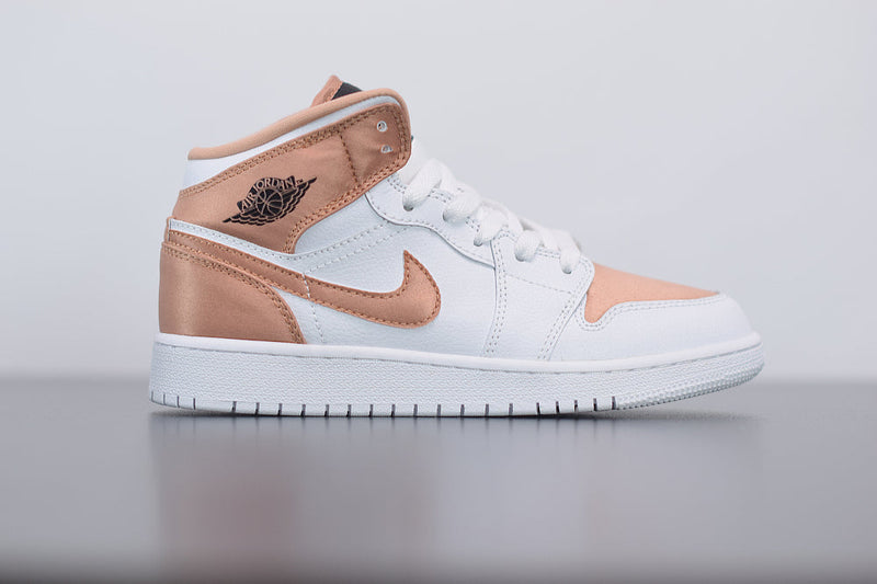 Nike Air Jordan 1 Mid  "White Rose Gold"