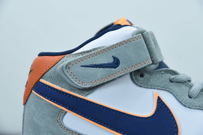 Nike Air Force 1 Mid Midnight Blue Orange Dark Grey