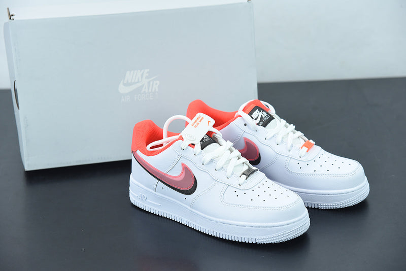 Nike Air Force 1 LV8 GS Double Swoosh White Bright Crimson