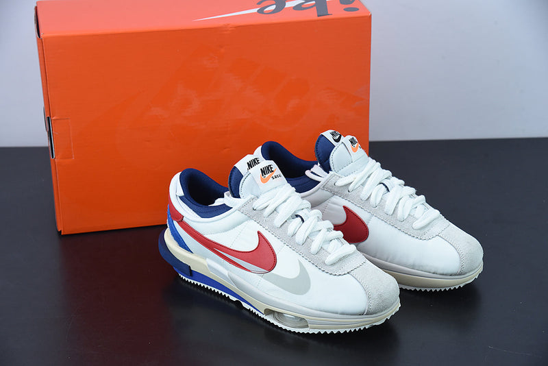 Nike x Sacai Cortez 4.0 "White University Red Blue"