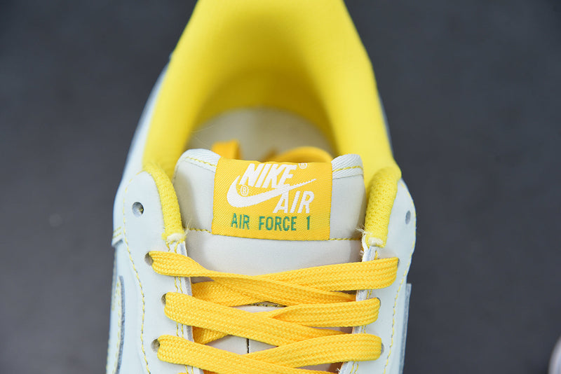 Nike Air Force 1 Light Gray Yellow Green