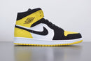 Nike Air Jordan 1 Mid "Yellow Toe Black"