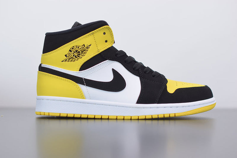 Nike Air Jordan 1 Mid "Yellow Toe Black"