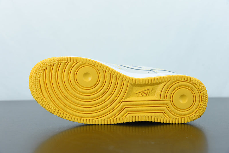 Nike Air Force 1 Light Gray Yellow Green
