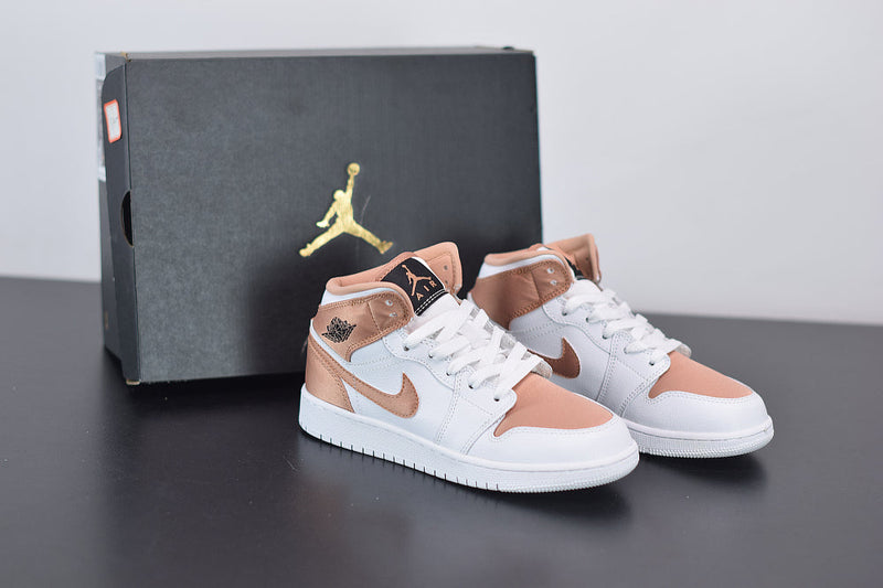 Nike Air Jordan 1 Mid  "White Rose Gold"