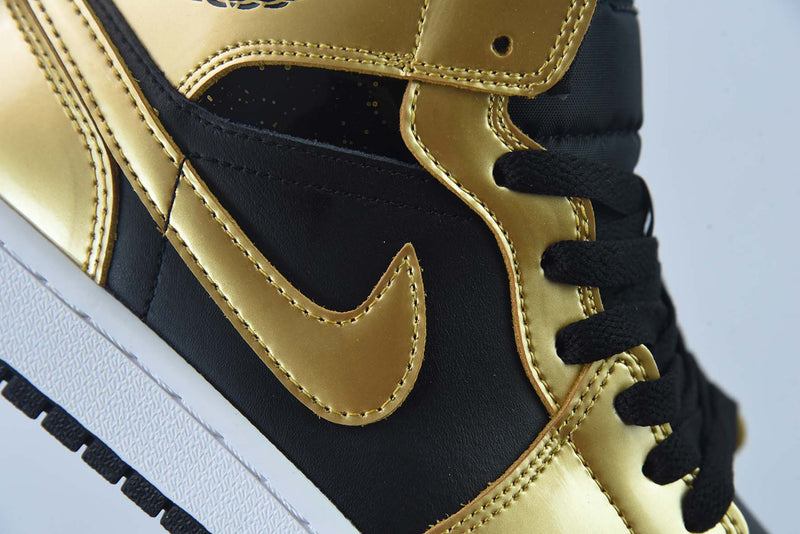 Nike Air Jordan 1 Mid SE  "Metallic Gold Black"