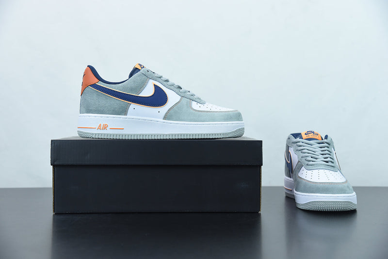 Nike Air Force 1 White Dark Gray Dark Green Brown Black Reflective Silver