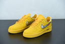 Nike Air Force 1 X Off White University Gold Metallic Silver