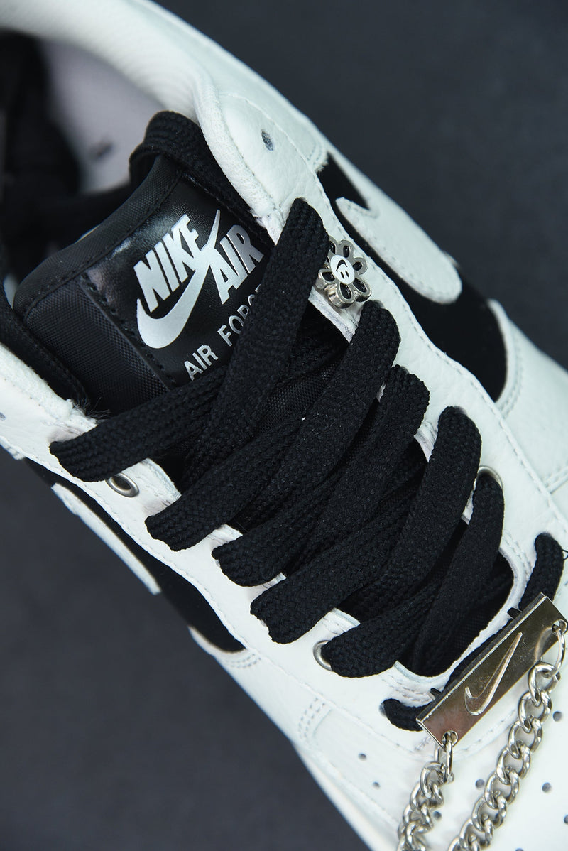 Nike Air Force 1 Low Beige Black Metallic Silver