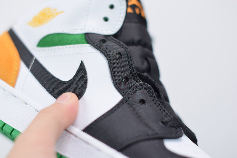 Nike Jordan 1 Mid SE White Laser Orange Lucky Green