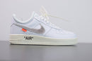 Nike Air Force 1 X Off White Metallic Silver White
