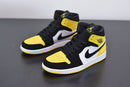 Nike Air Jordan 1 Mid "Yellow Toe Black"