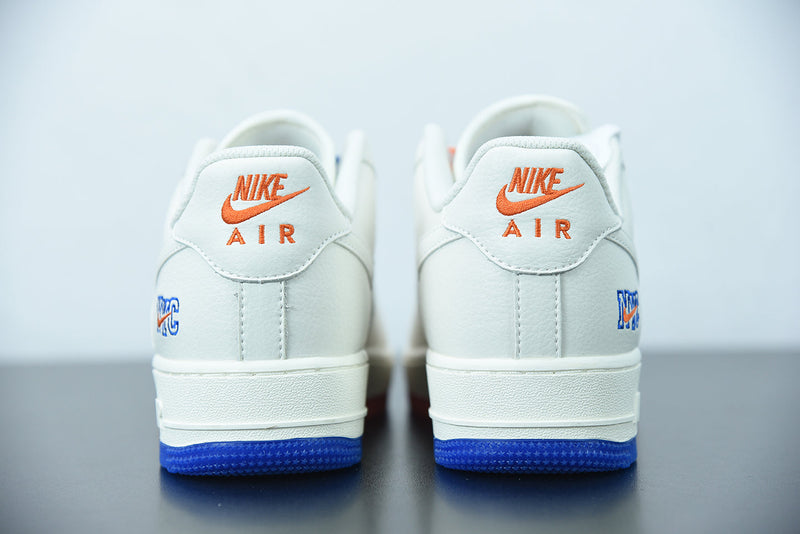 Nike Air Force 1 Essential NYC Cream Beige Orange Royal