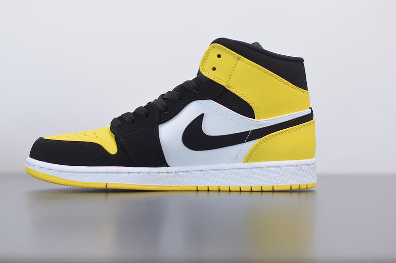 Nike Air Jordan 1 Mid "Yellow Toe Black"