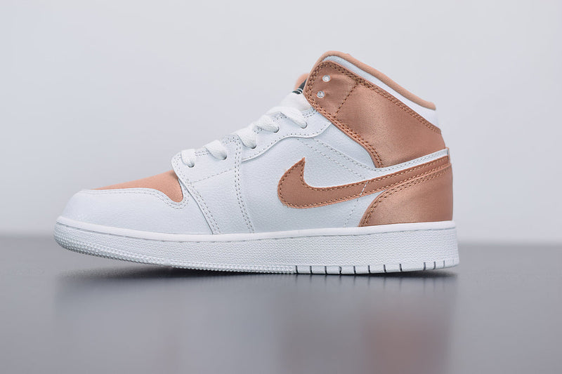 Nike Air Jordan 1 Mid  "White Rose Gold"