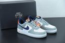 Nike Air Force 1 White Dark Gray Dark Green Brown Black Reflective Silver