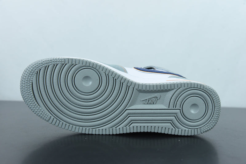 Nike Air Force 1 Mid Midnight Blue Orange Dark Grey