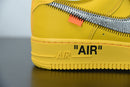 Nike Air Force 1 X Off White University Gold Metallic Silver