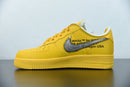 Nike Air Force 1 X Off White University Gold Metallic Silver