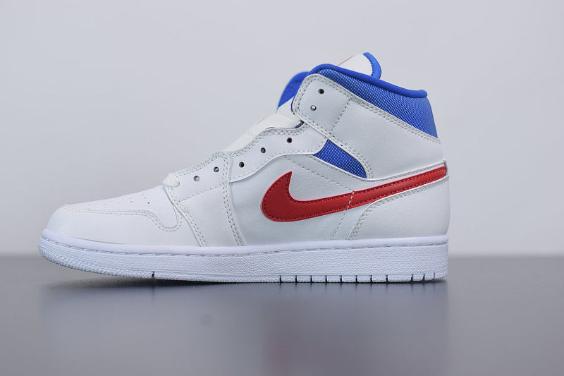 Nike Air Jordan 1 Mid White Red Royal