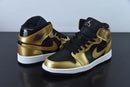 Nike Air Jordan 1 Mid SE  "Metallic Gold Black"