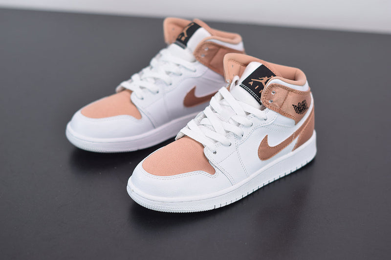 Nike Air Jordan 1 Mid  "White Rose Gold"