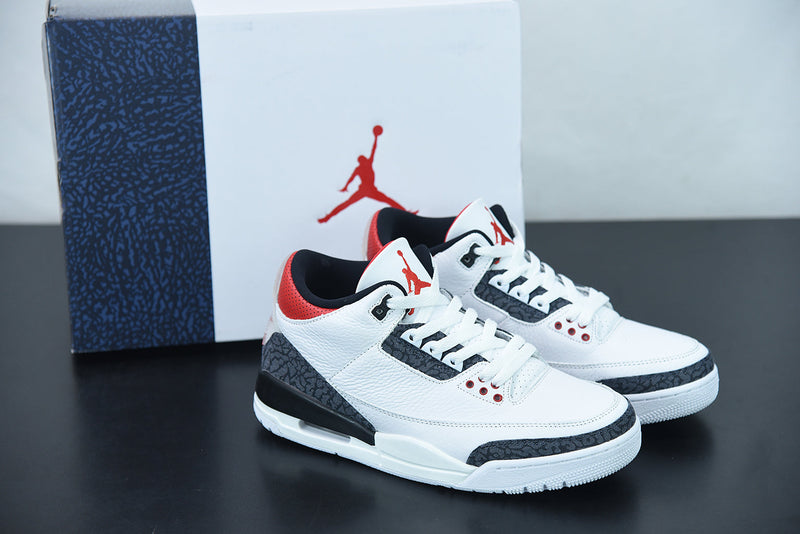 Nike Air Jordan 3 Retro Fire Red Denim