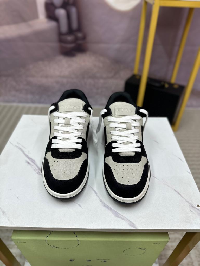 OFF-WHITE Out Of Office OOO Low Tops "White Black White"