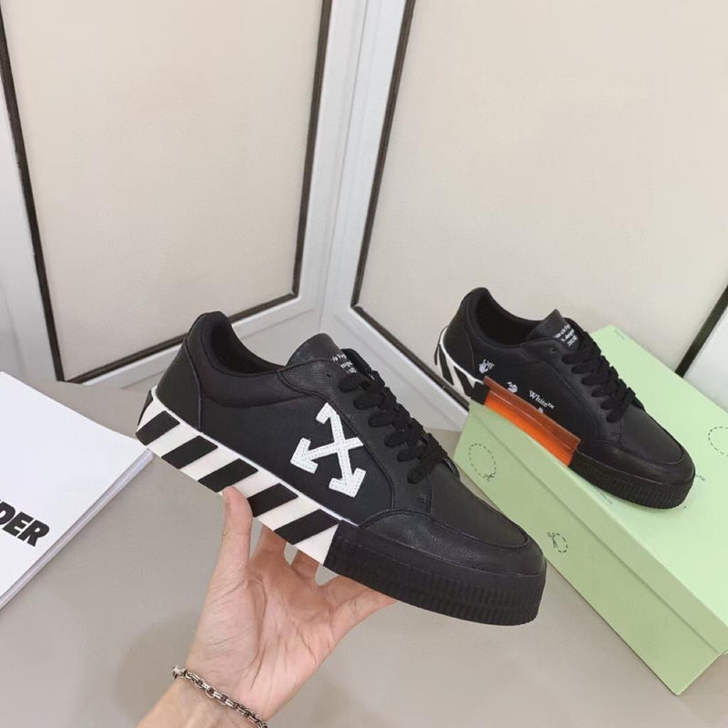 OFF-WHITE Vulcanized Low Leather "Black White (Women's)"
