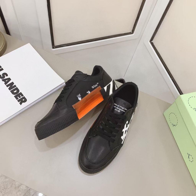 OFF-WHITE Vulcanized Low Leather "Black White (Women's)"