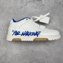 OFF-WHITE Out Of Office OOO Low Tops For Walking "White Dark Blue SS22"