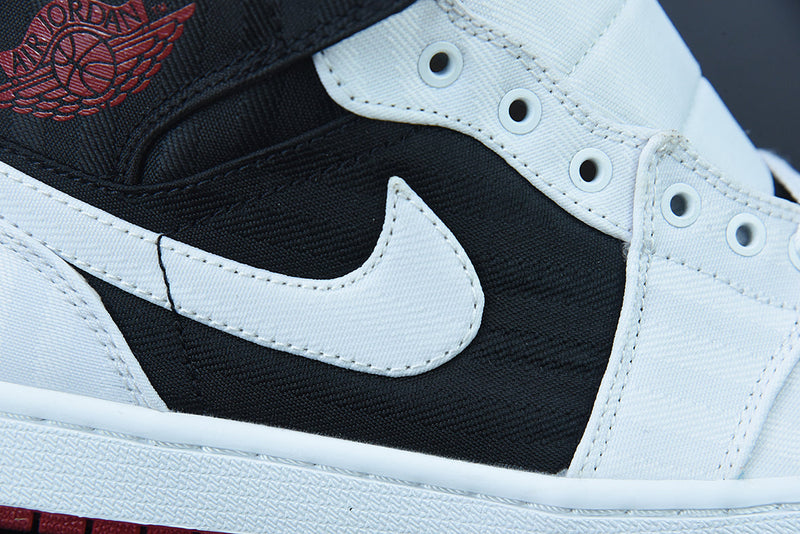 Nike Air Jordan 1 Mid SE "Utility Canvas White Black Gym Red"