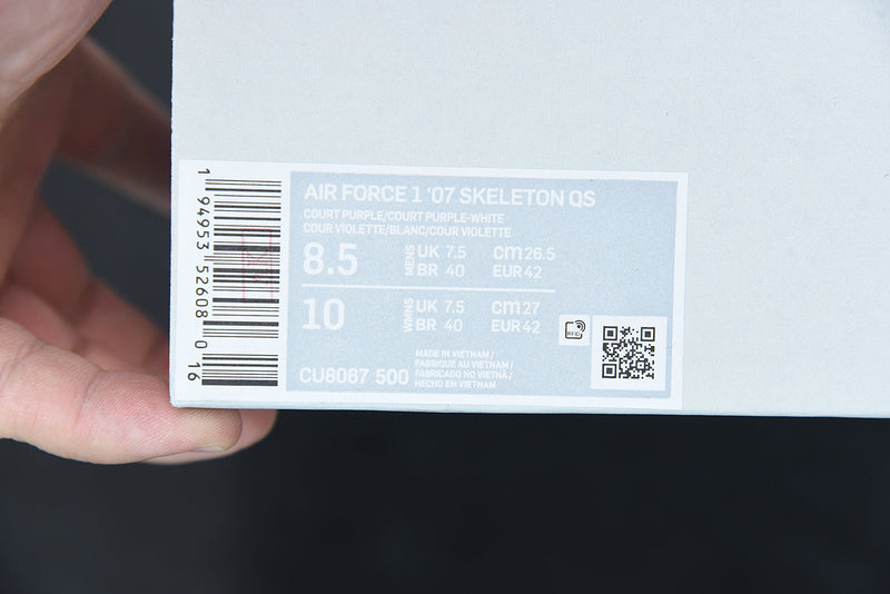 Nike Air Force 1 QS "Purple Skeleton"