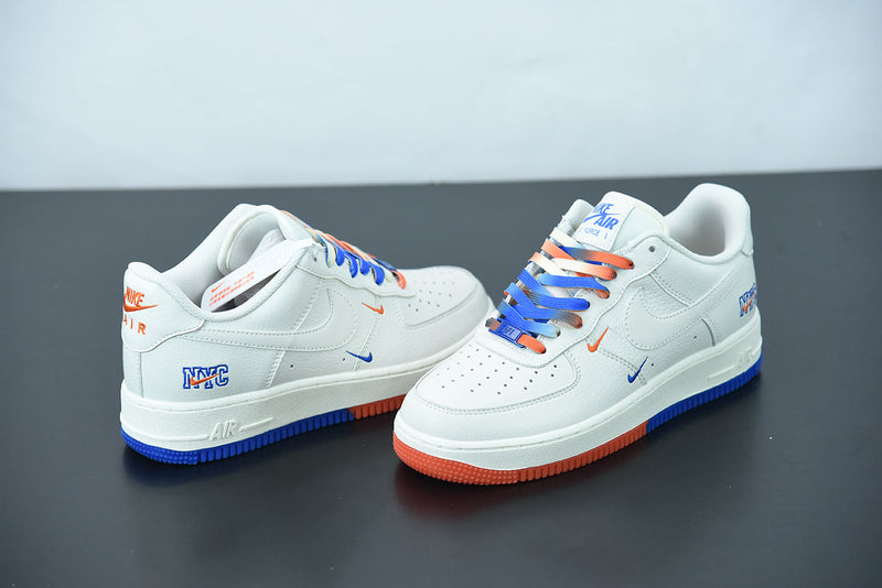 Nike Air Force 1 Essential NYC Cream Beige Orange Royal