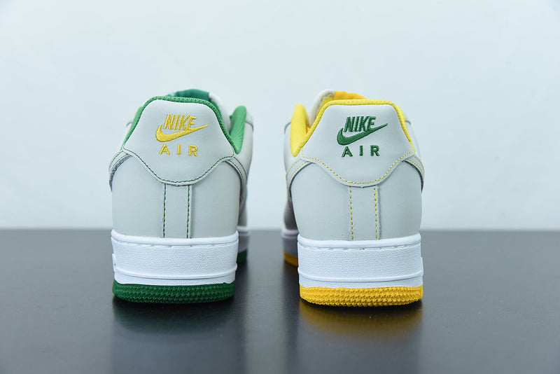 Nike Air Force 1 Light Gray Yellow Green