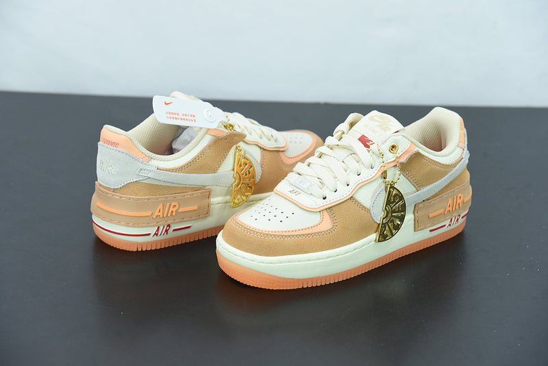 Nike  Air Force 1 Shandow Cashmere Orange Chalck