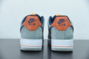 Nike Air Force 1 White Dark Gray Dark Green Brown Black Reflective Silver