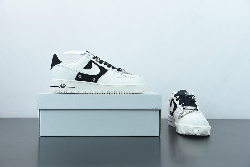 Nike Air Force 1 Low Beige Black Metallic Silver